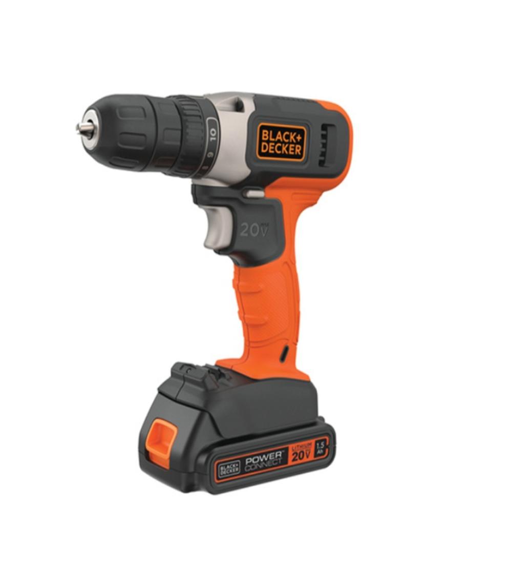 TALADRO/ATORNILLADOR  BATERIA LITIO 20v B&D BCD702-10m